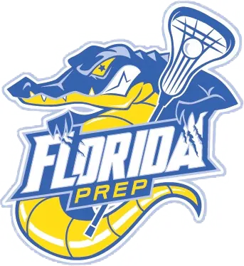 Florida Prep logo featuring an alligator holding a lacrosse stick.