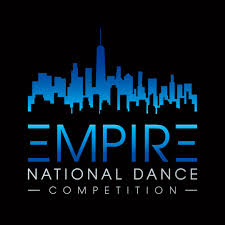 Empire National Dance Competition logo with a blue city skyline and the text "EMPIRE" in blue.