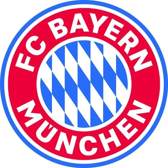 FC Bayern Munich logo with red, white, and blue colors and text.